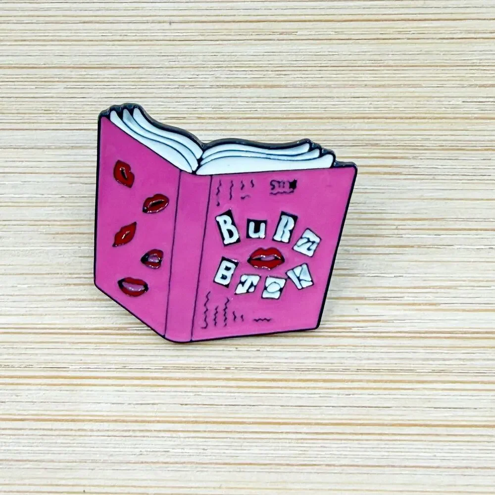 Burn Book Enamel Pin – Mean Girls Inspired Gift – Funny Pop Culture Lapel